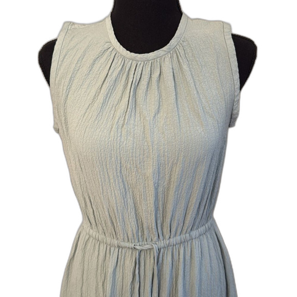 Calvin Klein Gauzy Tiered Midi Dress Sage Green Size 4 - Picture 3 of 10